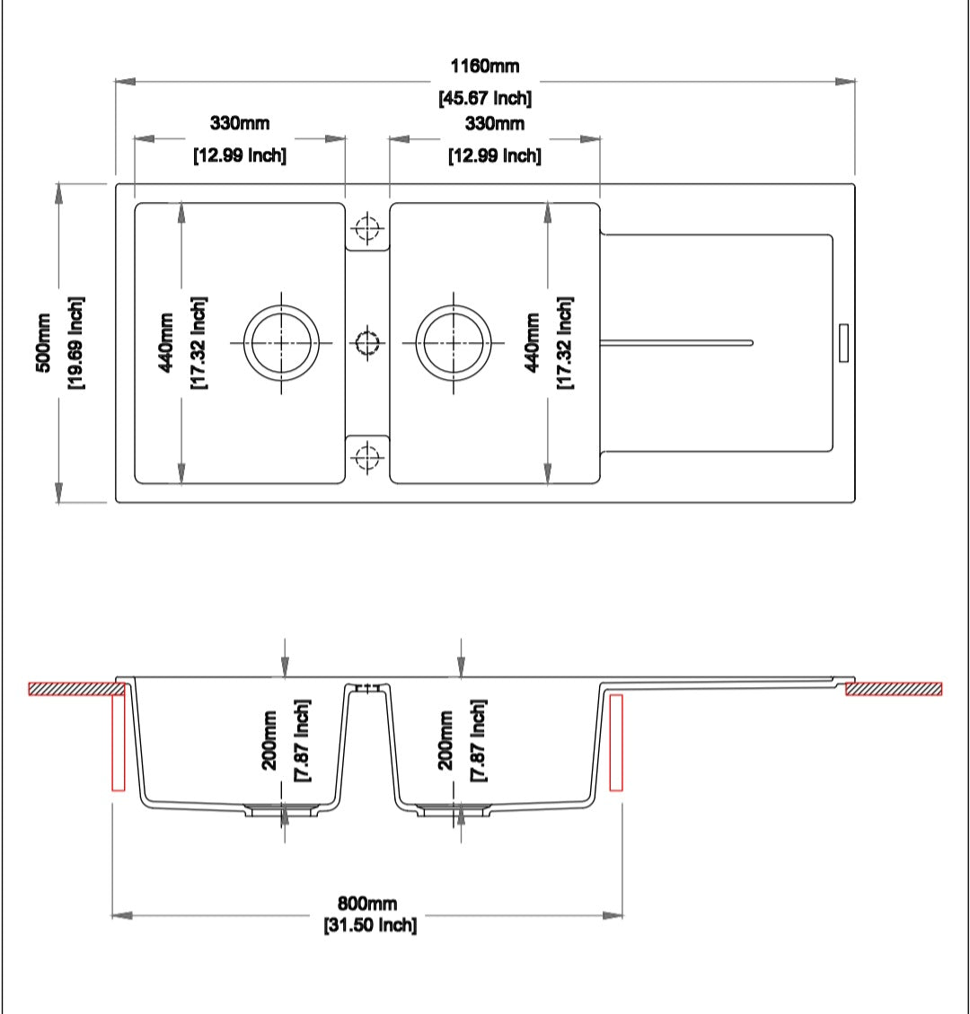 Enigma D200 - 1180 x 500 x 200mm